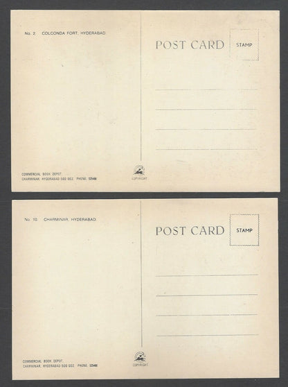 India HYDERABAD vintage postcards (10)