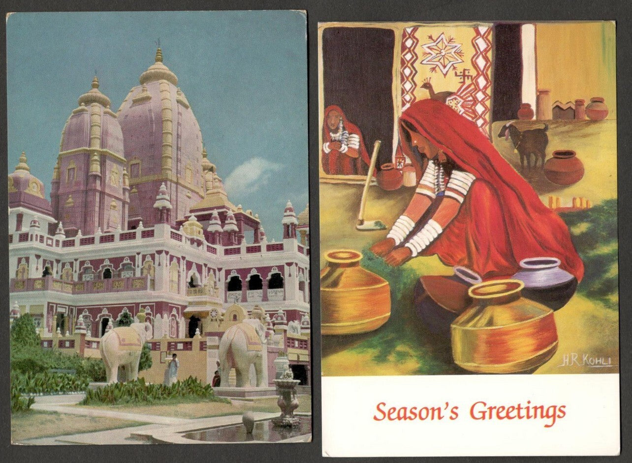 AOP India vintage mixed lot of 31 postcard