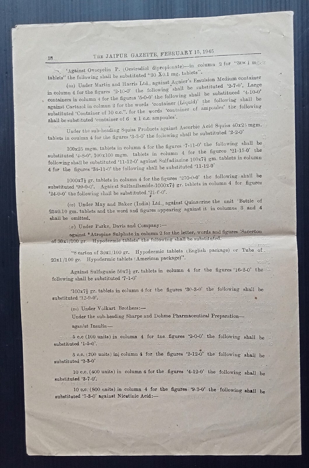 India WW2 Gazette Notification - allowing trade with LIBERATED ITALY