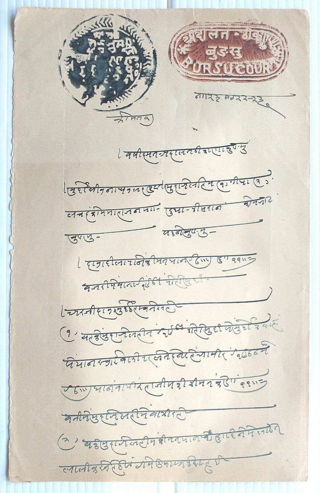 India JODHPUR State BUDSU Thikana stamp papers collection (7)