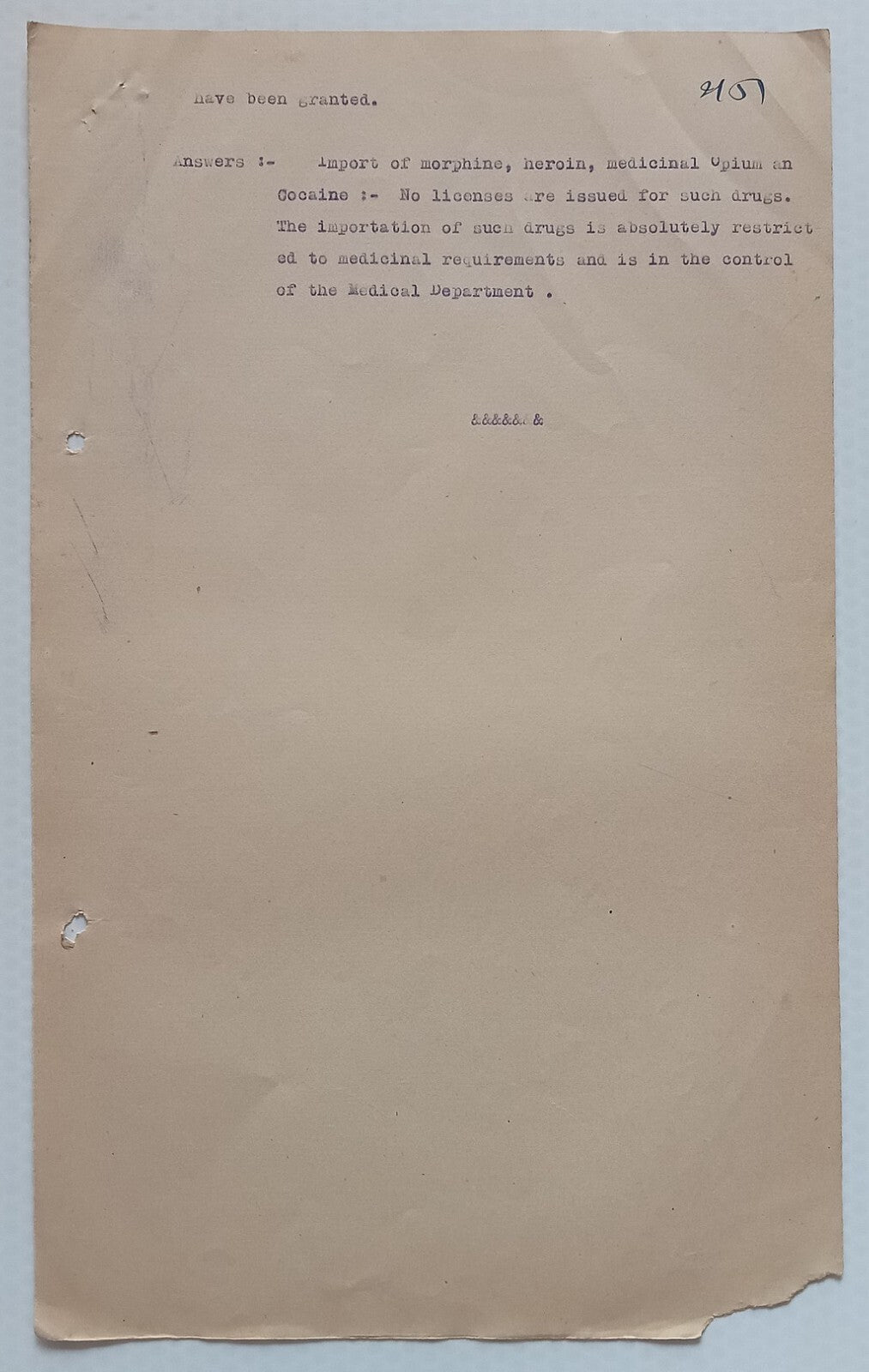 AOP India Official correspondence - OPIUM & OTHER DANGEROUS DRUG 1931-32