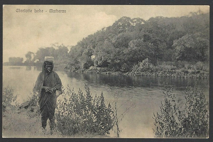 India vintage UB postcard Charlotte Lake Matheran