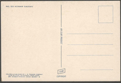 India Bollywood vintage postcard with facsimile signature KUMAR GAURAV ELAR 532