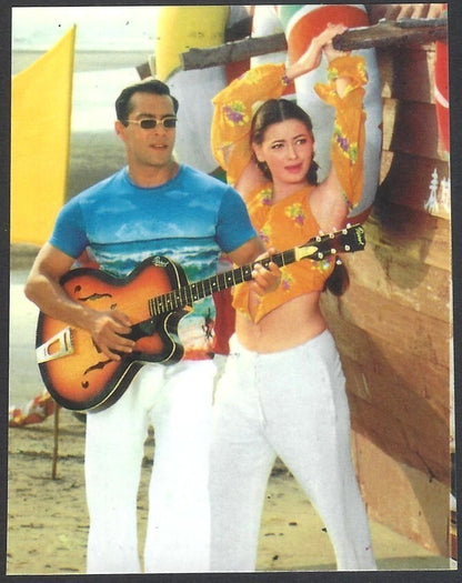 AOP2 India Bollywood 2002 Pocket Calendar - DIA MIRZA & SALMAN KHAN