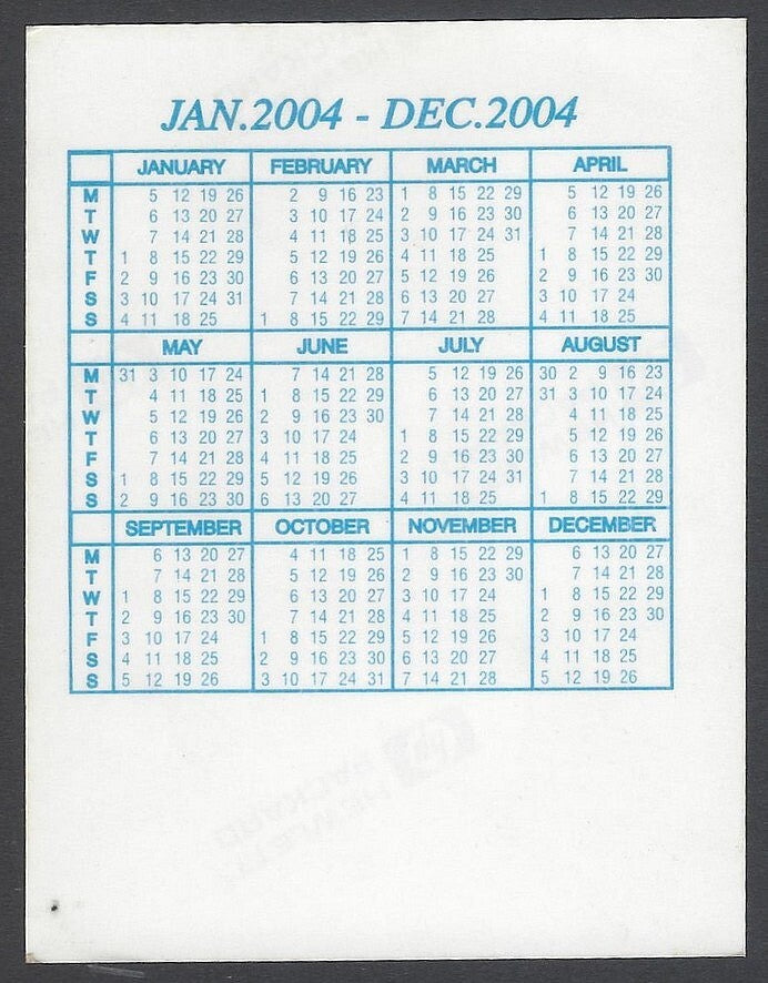 AOP2 India Bollywood 2004 pocket calendar PREITY ZINTA