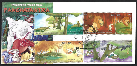 India 2001 Panchtantra set of 8 on FDC