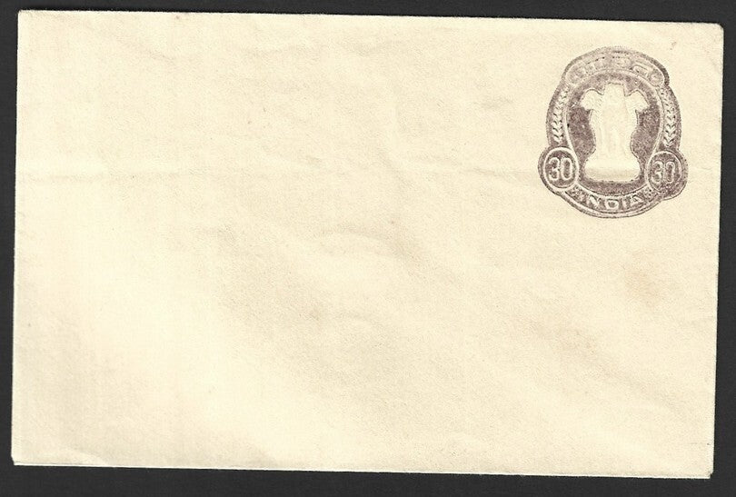 India 30p envelope with dry print errors