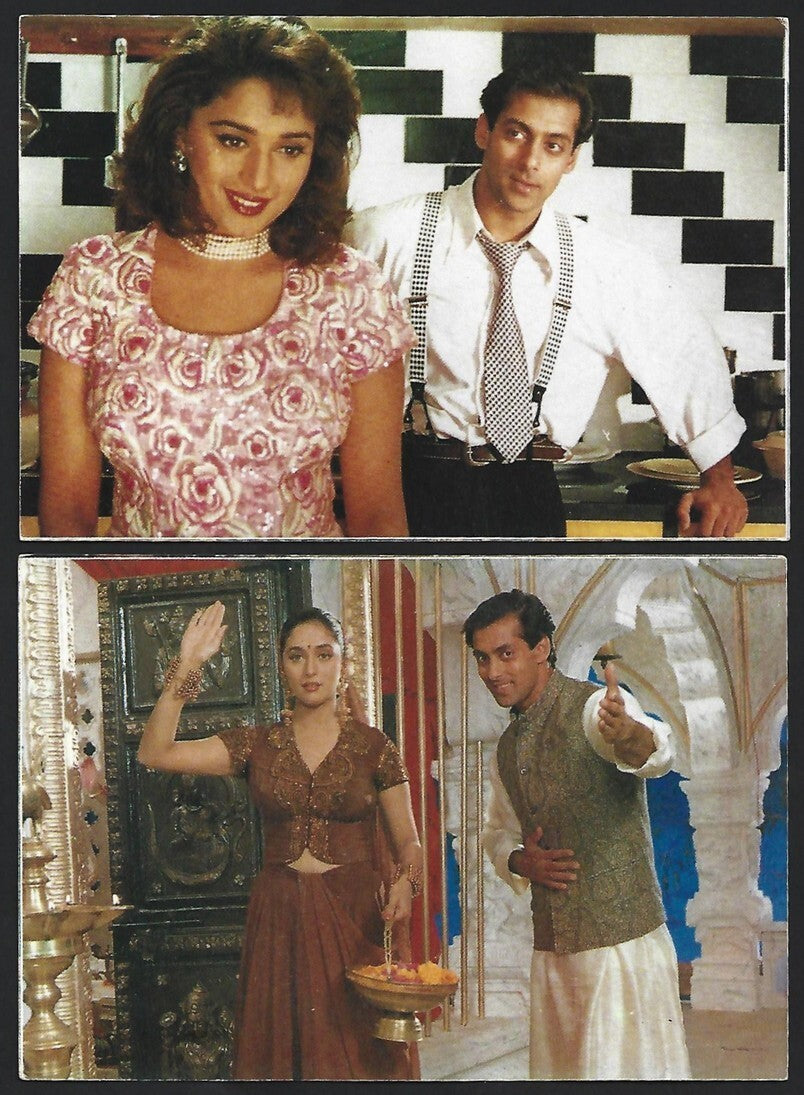 (AOP) India Bollywood MADHURI DIXIT & SALMAN KHAN vintage postcards (7)