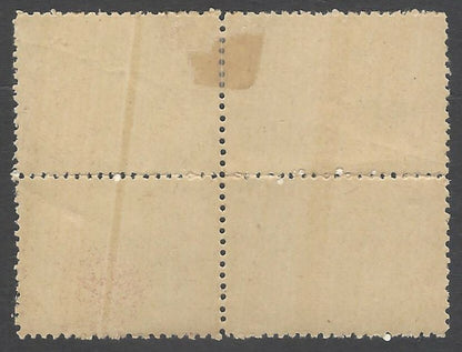 India Charkari State 1931 8a The Fort MNH block of 4. SG 49
