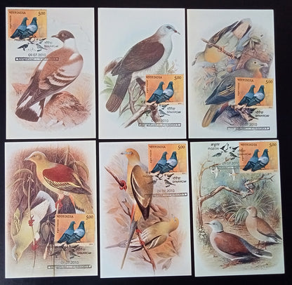 AOP India 2010 Pigeon maxicard set of 24