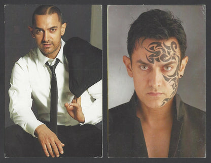 India BOLLYWOOD Aamir Khan postcards x 7