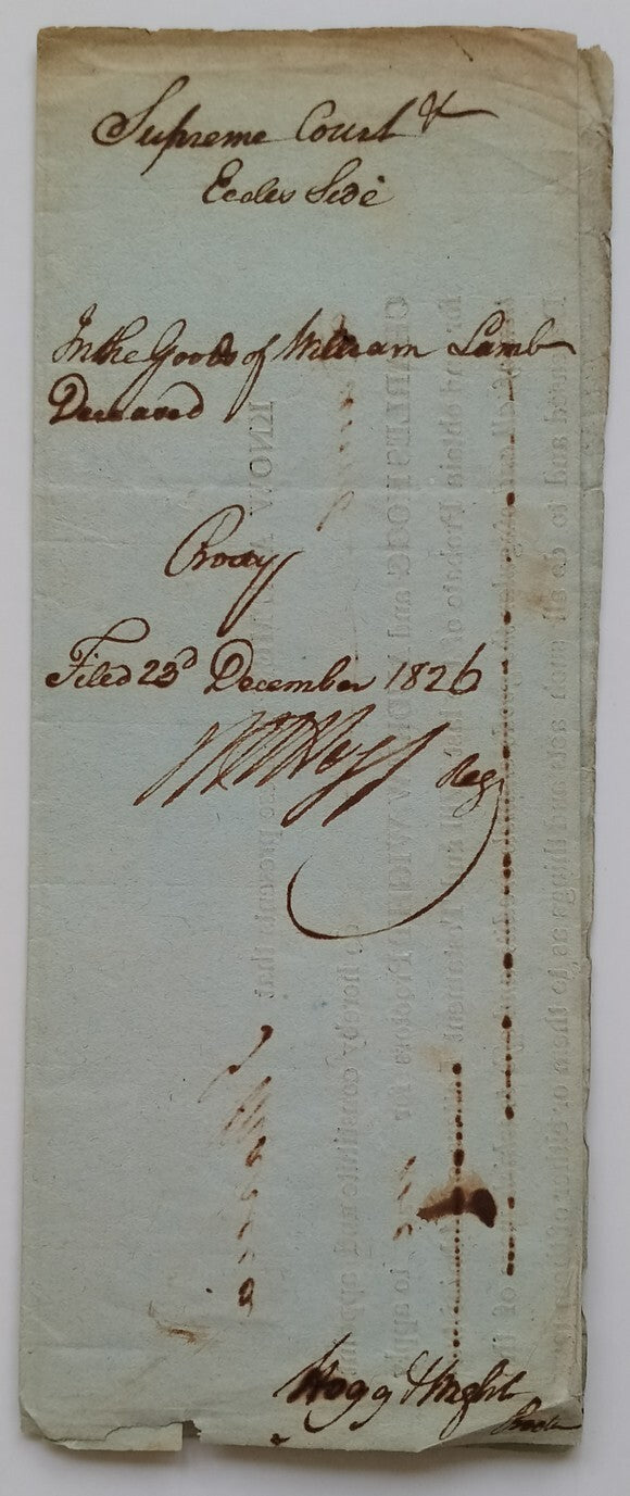 AOP India 1826 Supreme Court, Fort Williams, Calcutta document