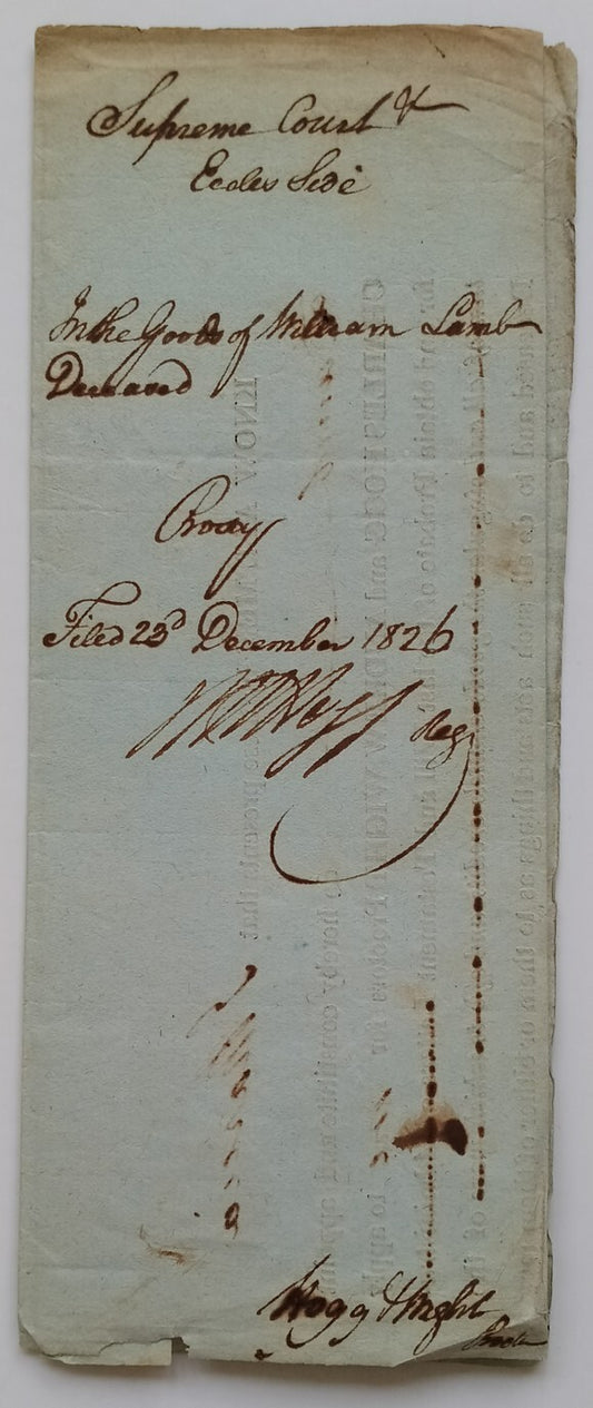 AOP India 1826 Supreme Court, Fort Williams, Calcutta document