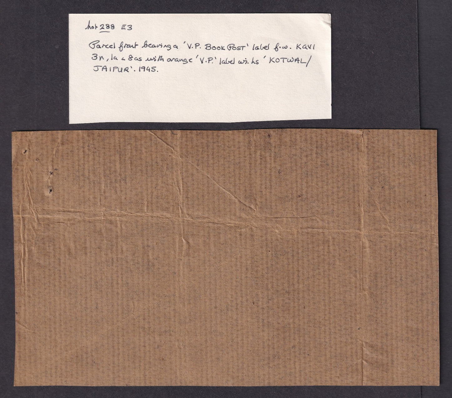 India King George VI VPP (Value Payable Post) = COD cover