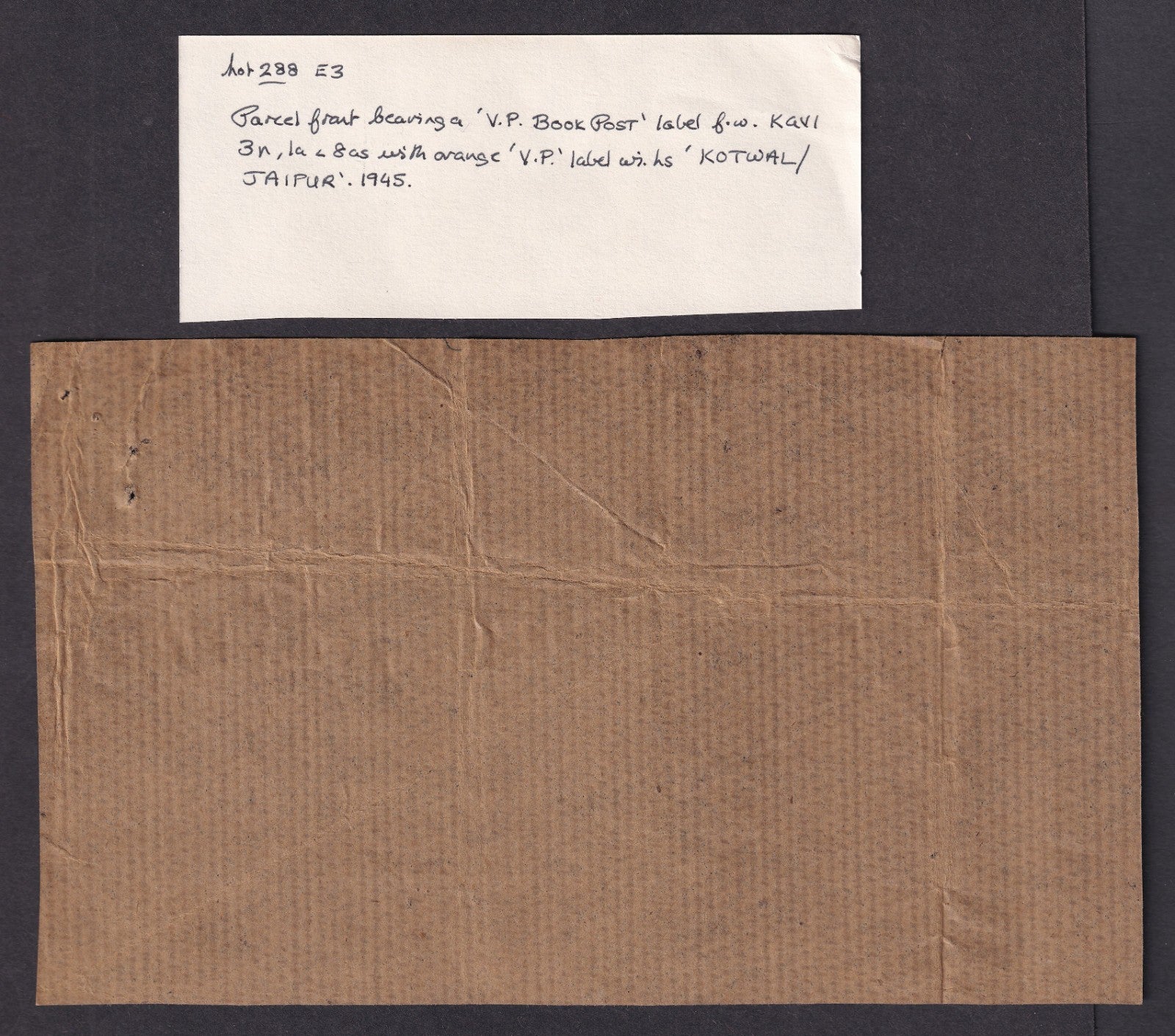 India King George VI VPP (Value Payable Post) = COD cover