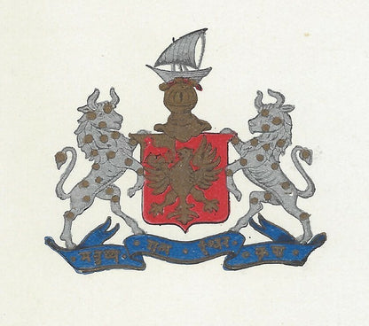 India Bhavnagar The Jasvantsinghji Dispensary 1940s View Card with state crest