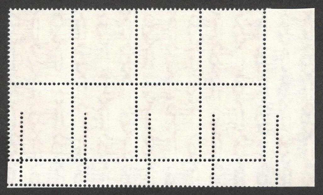 (AOP) India revenue 1R double perfs error block of 8 MNH