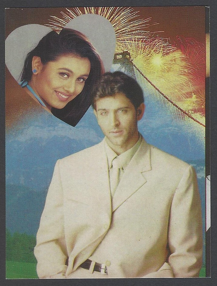 AOP2 India Bollywood 2001 Pocket Calendar - RANI MUKERJI & HRITHIK ROSHAN