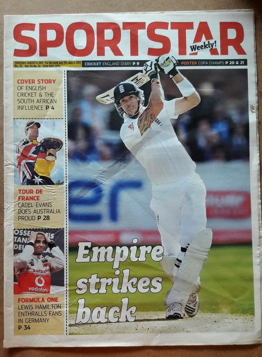 India Sportstar 2009-11 CRICKET cover issues 10” X 13” (5)