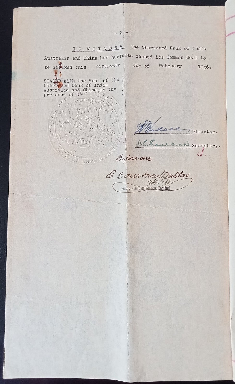 India 1956 documeent with impressive seal