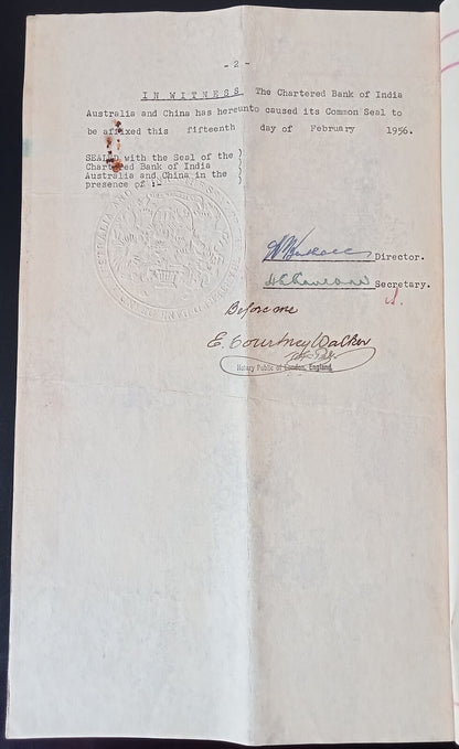 India 1956 documeent with impressive seal