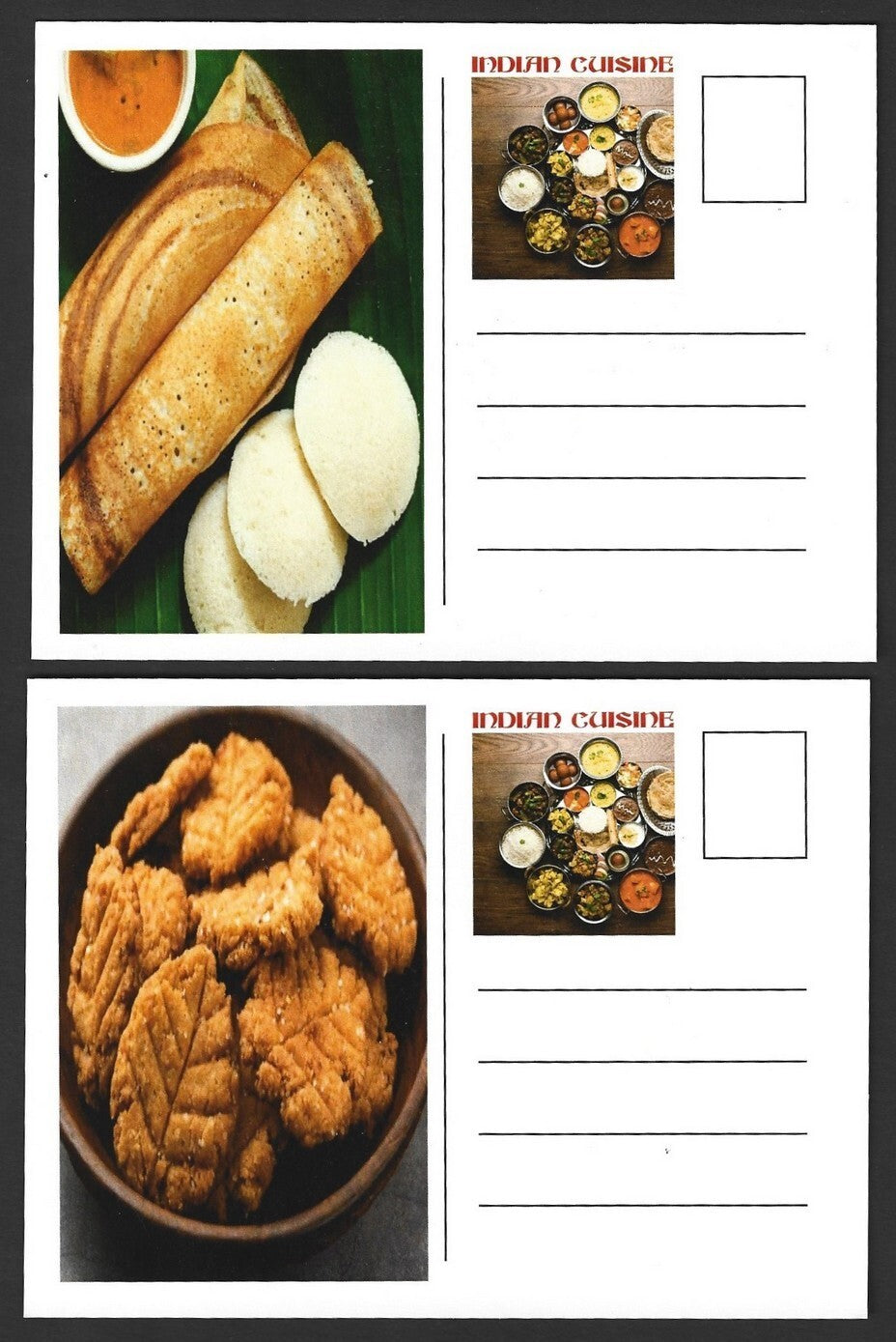 India 2017 Indian Cusine set of 24 maxicards