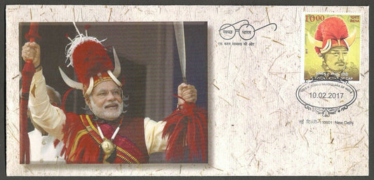 AOP India 2017 Headgears of Modi Private FDC Hornbill Warrior Cap
