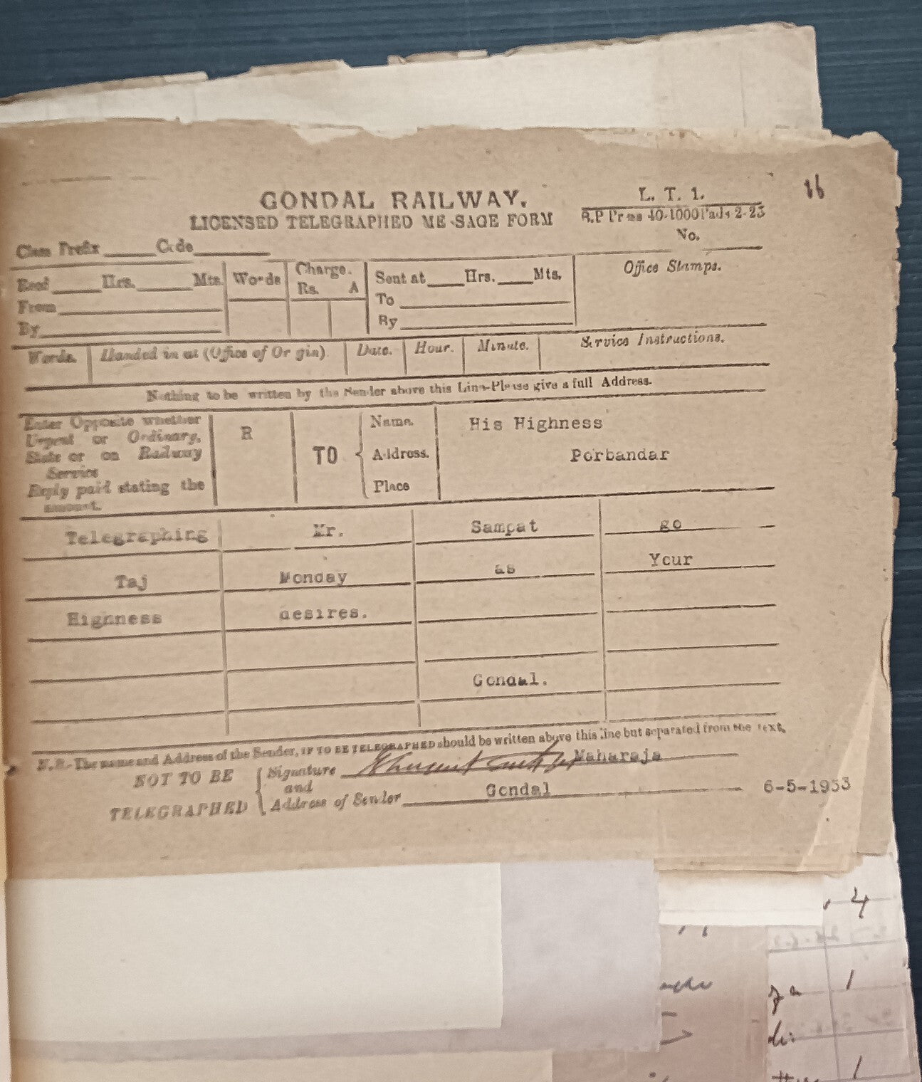 India 1933 Gondal Porbandar Dispute correspondence incl. 20 signed by Maharajas