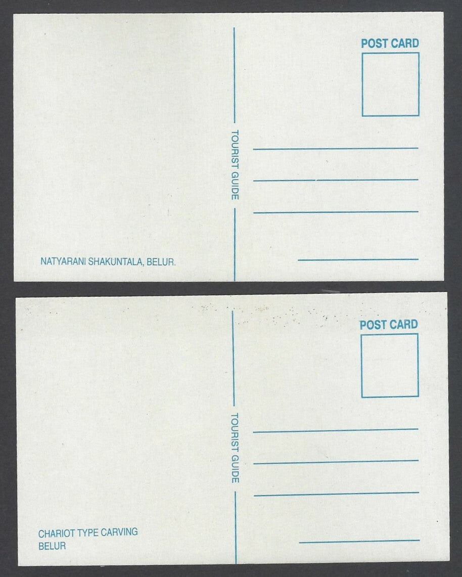 AOP India ARCHITECTURAL VIEWS OF BELUR packet of 10 picture postcards