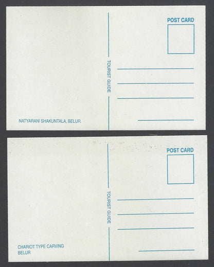 AOP India ARCHITECTURAL VIEWS OF BELUR packet of 10 picture postcards