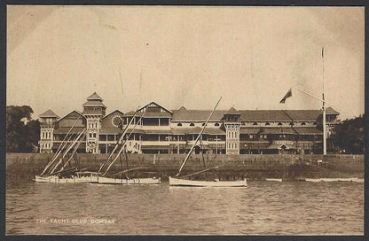 India BOMBAY vintage postcard The Yacht Club