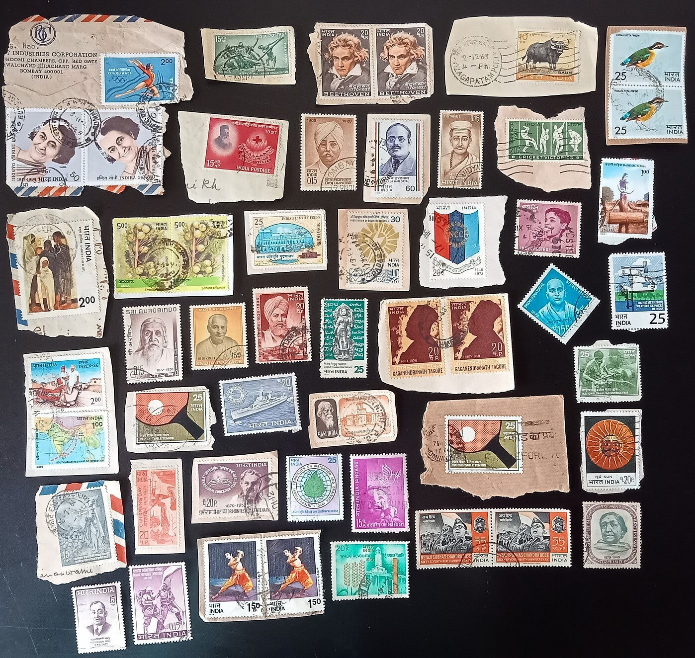 India unpicked on paper commemorative mix (200)