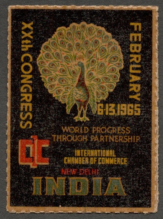 AOP India 1965 International Chamber of Commerce XXth Congress poster stamp