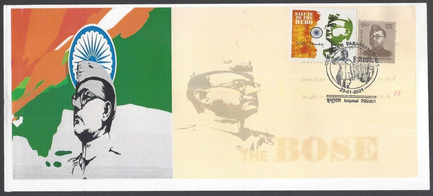 AOP India Subhas Chandra Bose Special cover with label