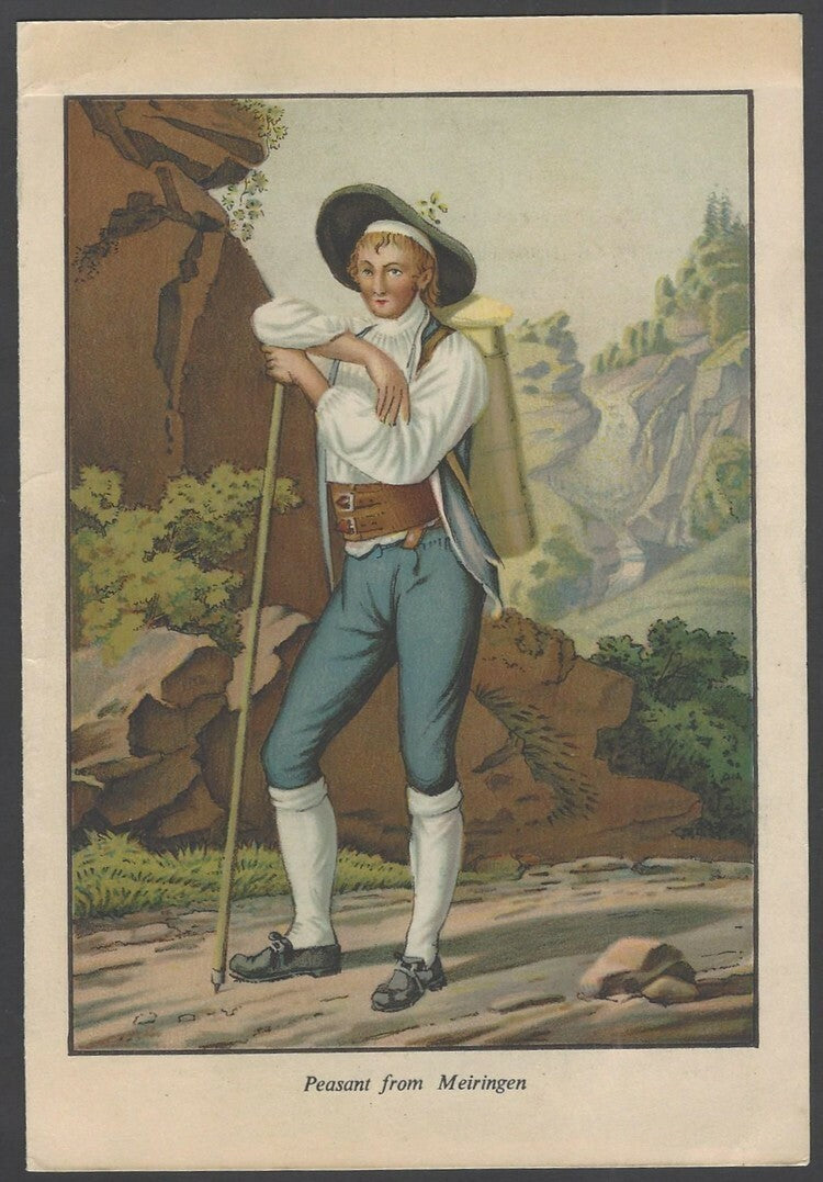 India 1950s-60s advertisement folder of ROCHE with Swiss Costumes