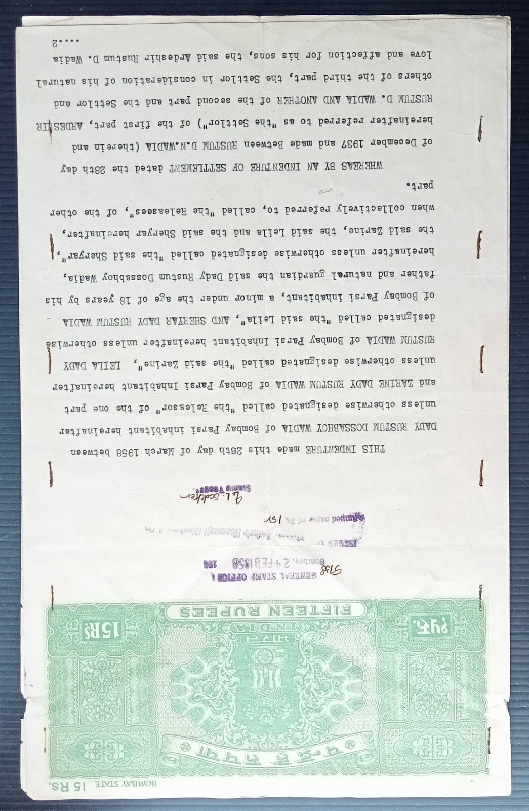 (AOP) India accumulation of mainly QV - KGV stamp papers (87 items)