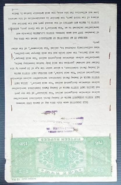 (AOP) India accumulation of mainly QV - KGV stamp papers (87 items)