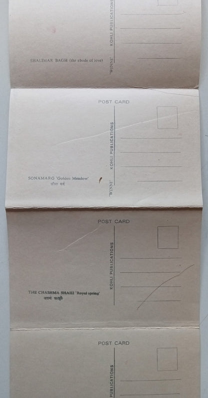 (AOP) India - Kashmir vintage booklet of 10 postcards
