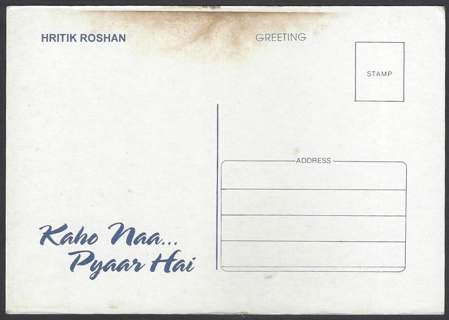 AOP India Bollywood vintage postcard - HRITHIK ROSHAN