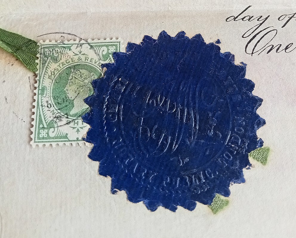 India QV 1R Special Adhesive revenue on PoA GB 10s revenue & 1897 postage 1s zaz