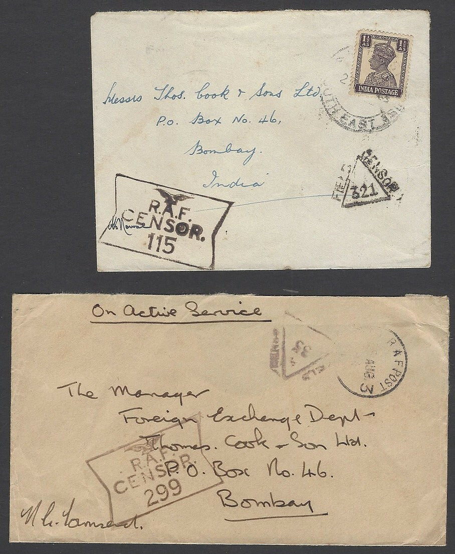 WW2 collection of RAF India & RAF South East Asia covers (9)