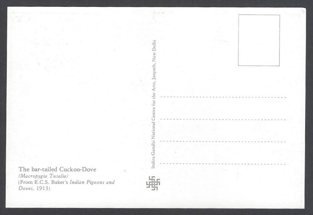 India 2008 Pigeon. The Bar - Tailed Cuckoo - Dove Maxi card