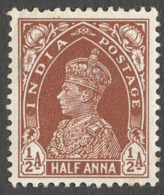 AOP India KGVI King George VI 1937-40 1/2a red brown MNH. SG 248 £11