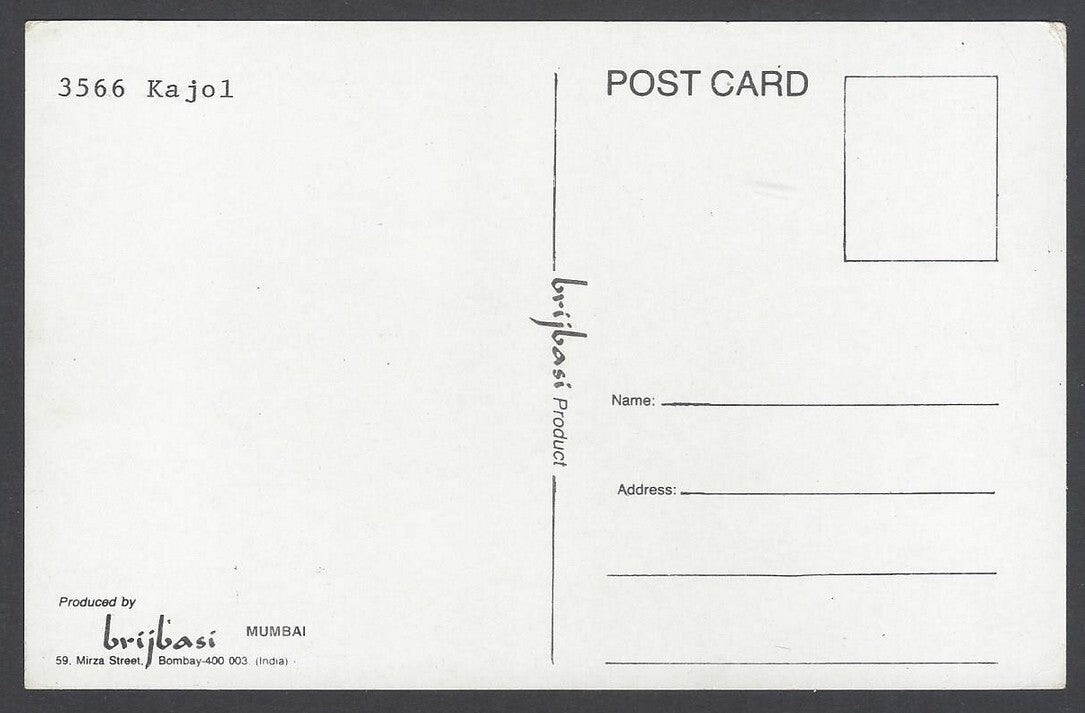 AOP India vintage Bollywood postcard KAJOL
