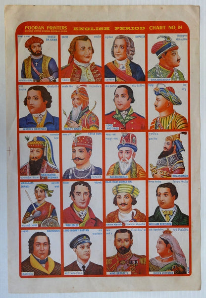 India vintage print ENGLISH PERIOD - Indian History 25 x 36cm