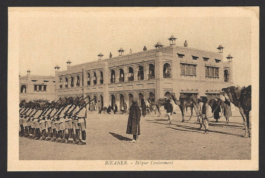 India Bikaner State vintage postcard Bikpur Cantonment
