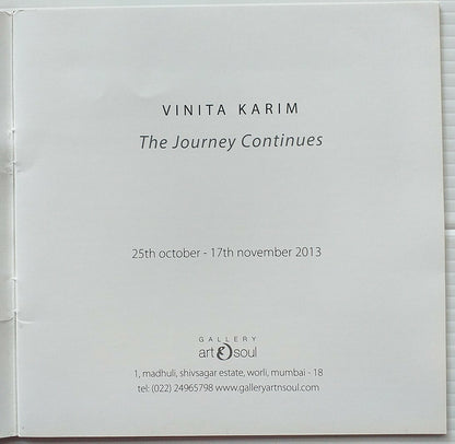 India Contemporary Art VINITA KARIM 2013 Exhibition souvenir 10 pages