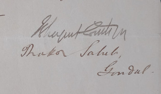 AOP India 1900 letter signed Maharaja of Gondal Bhagwatsinhji