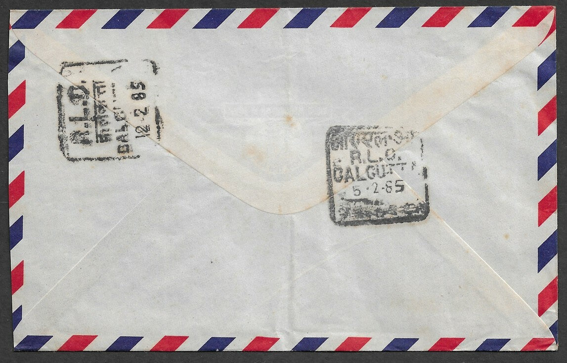 Singapore 1985 cover to Malaysia MISSENT THRICE to Sri Lanka Philippines & India