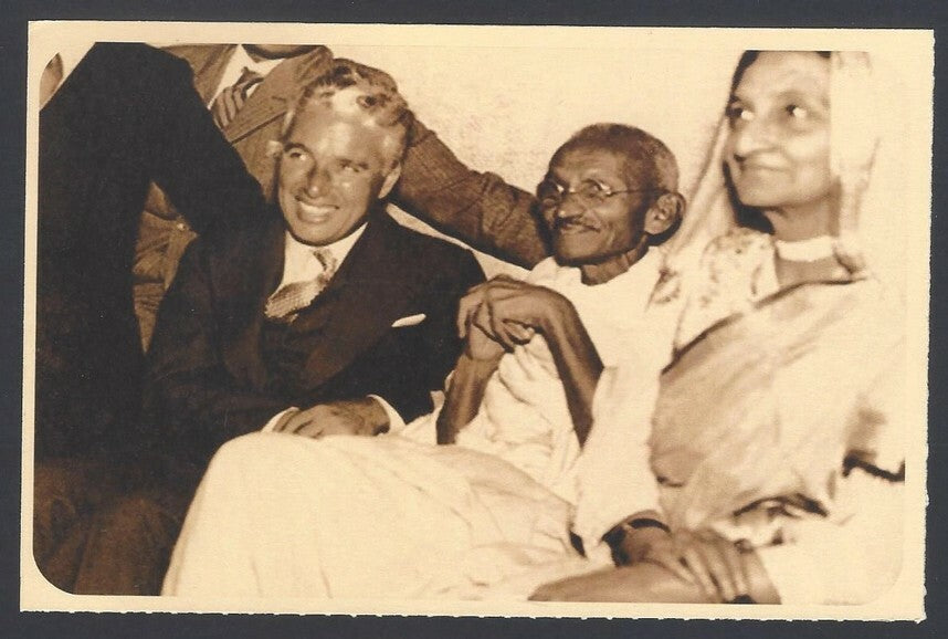 AOP India full back pictorial 50p Gandhi postal card GANDHI 